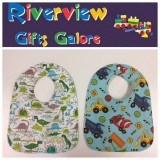 Reversible Bib - Dinosaurs & Trucks